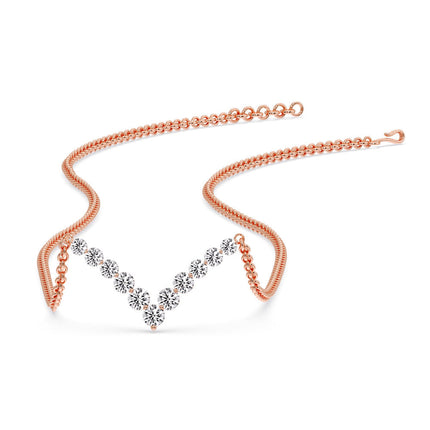 Round Graduated V-Necklace