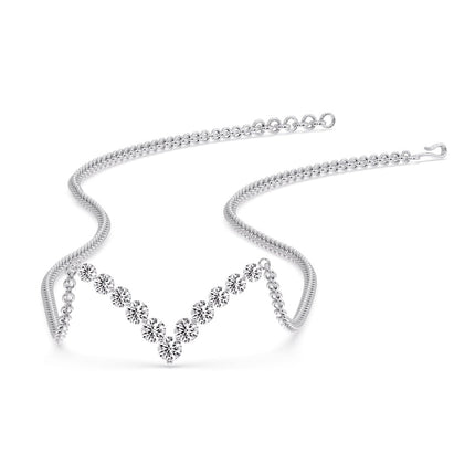 Round Graduated V-Necklace