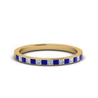 14k Yellow Gold / Blue Sapphire / Lab Grown