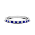 18k White Gold / Blue Sapphire / Lab Grown