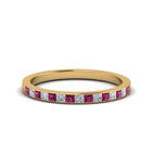 14k Yellow Gold / Pink Sapphire / Lab Grown