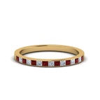 14k Yellow Gold / Ruby / Lab Grown