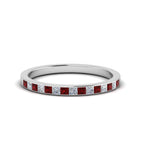 18k White Gold / Ruby / Lab Grown