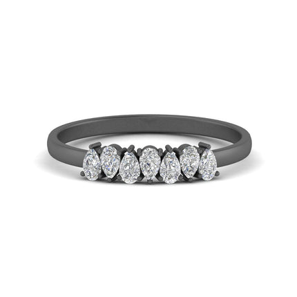 0.35 Carat 7 Stone Wedding Band Diamond Teardrop