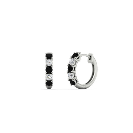 Stunning 5 Stone Huggie Hoops