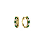 14k Yellow Gold / Green Emerald / Lab Grown
