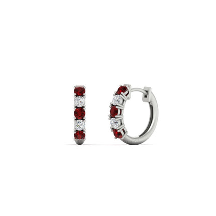 Stunning 5 Stone Huggie Hoops