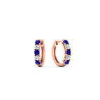 14k Rose Gold / Blue Sapphire / Lab Grown
