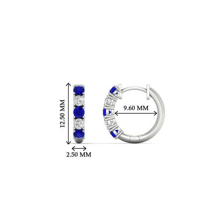 Stunning 5 Stone Huggie Hoops