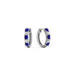14k White Gold / Blue Sapphire / Lab Grown