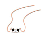 14k Rose Gold / Black Diamond / Lab Grown