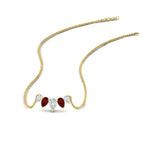 14k Yellow Gold / Ruby / Lab Grown