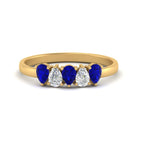14k Yellow Gold / Blue Sapphire / Lab Grown