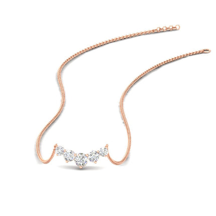 0.75 Carat Graduating Round Diamond Pendant