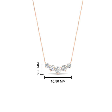 0.75 Carat Graduating Round Diamond Pendant