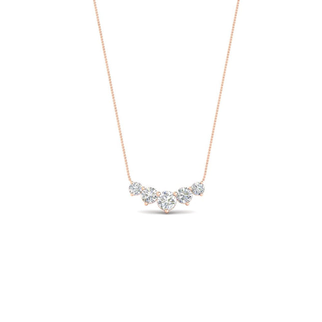 0.75 Carat Graduating Round Diamond Pendant