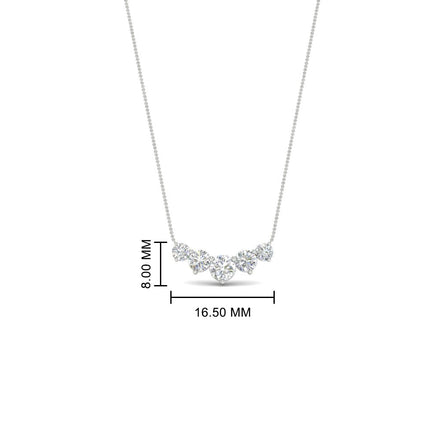 0.75 Carat Graduating Round Diamond Pendant