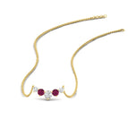 14k Yellow Gold / Pink Sapphire / Lab Grown