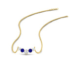 14k Yellow Gold / Blue Sapphire / Lab Grown