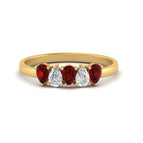 14k Yellow Gold / Ruby / Lab Grown