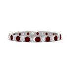 14k White Gold / Ruby / Lab Grown