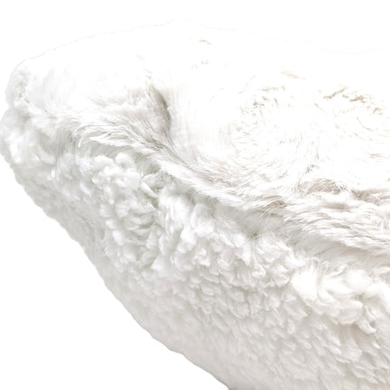 DaDa Bedding White Luxury Roses Romantic Plush Stuffed Heart Throw Pillow - 16” x 14”