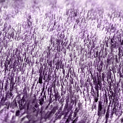 DaDa Bedding Shaggy Soft Door Mat Carpet Rug - 20" x 32" Striped Shiny Purple Lavender
