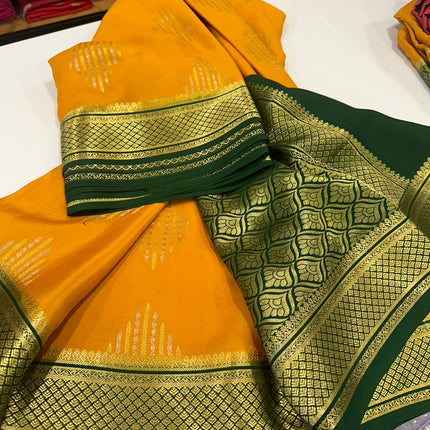 Beautiful Pure Mysoore Silk Indian Wedding Saree
