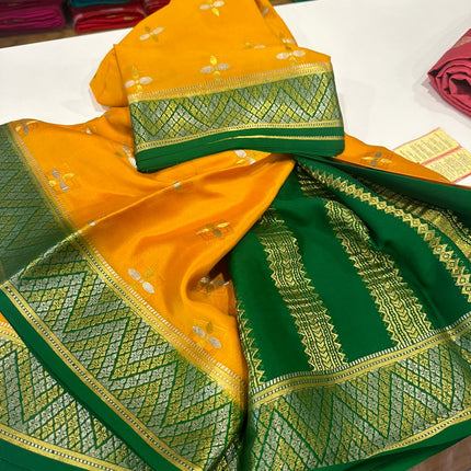 Beautiful Pure Mysoore Silk Indian Wedding Saree