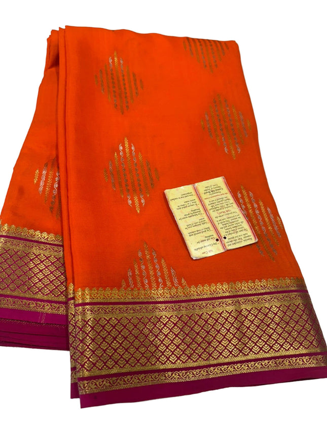 Beautiful Pure Mysoore Silk Indian Wedding Saree