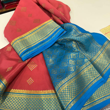 Beautiful Pure Mysoore Silk Indian Wedding Saree