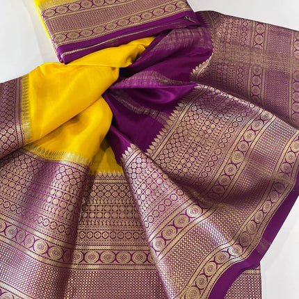 Beautiful Pure Mysoore Silk Indian Wedding Saree