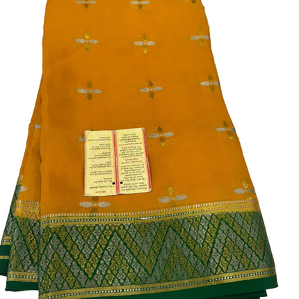 Beautiful Pure Mysoore Silk Indian Wedding Saree