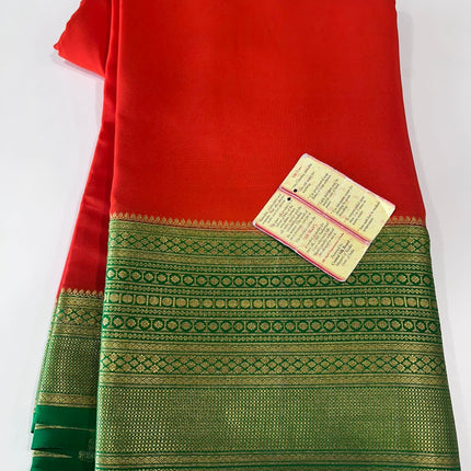 Beautiful Pure Mysoore Silk Indian Wedding Saree