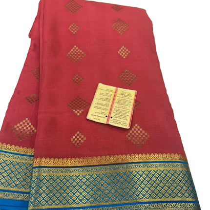 Beautiful Pure Mysoore Silk Indian Wedding Saree