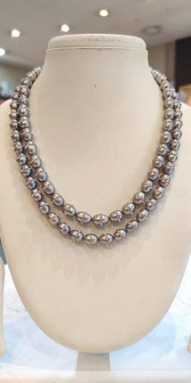 Traditional Pearl Beaded Double Layer Necklace Set