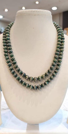 Traditional Pearl Beaded Double Layer Necklace Set