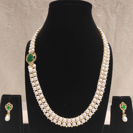 Designer Pearl Moti Mala Necklace Set for Women