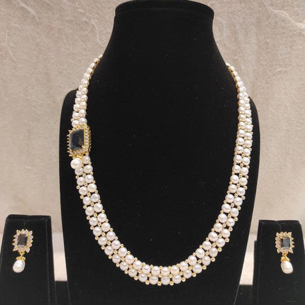 Designer Pearl Moti Mala Necklace Set for Women