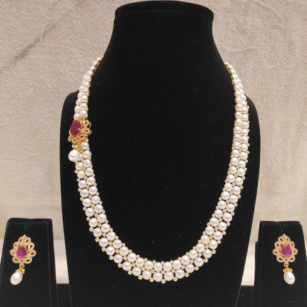 Designer Pearl Moti Mala Necklace Set for Women