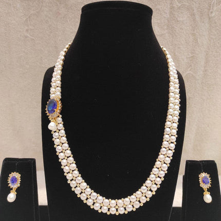 Designer Pearl Moti Mala Necklace Set for Women
