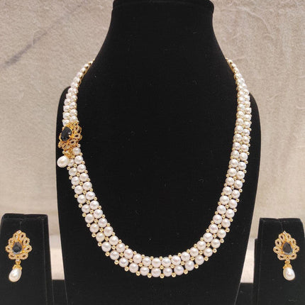 Designer Pearl Moti Mala Necklace Set for Women