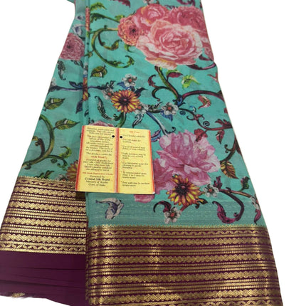Digital Print Mysoore Silk Saree