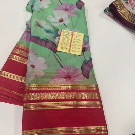 Digital Print Mysoore Silk Saree