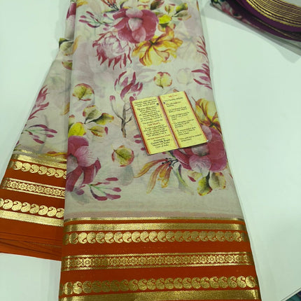 Digital Print Mysoore Silk Saree