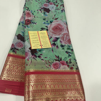 Digital Print Mysoore Silk Saree