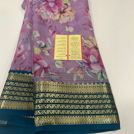Digital Print Mysoore Silk Saree