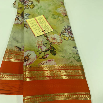 Digital Print Mysoore Silk Saree