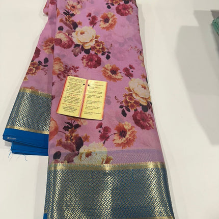 Digital Print Mysoore Silk Saree
