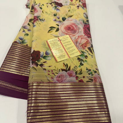 Digital Print Mysoore Silk Saree